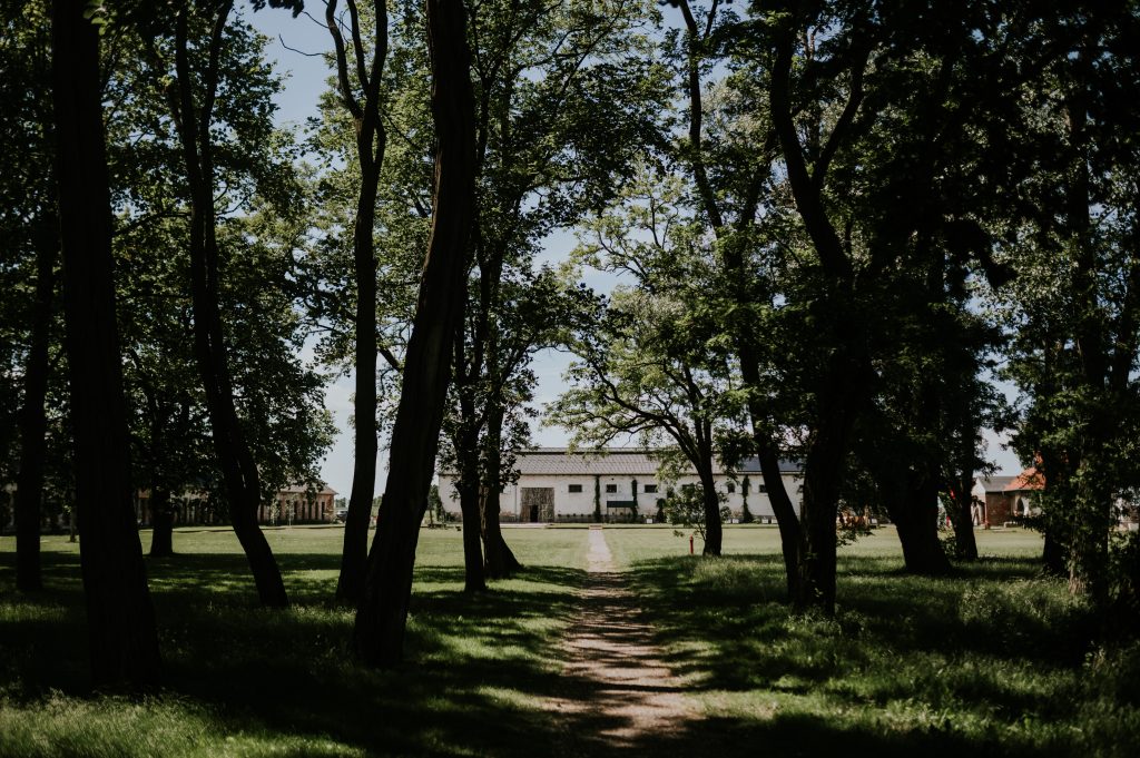 ślub w Ceglarni, widok na stodołę